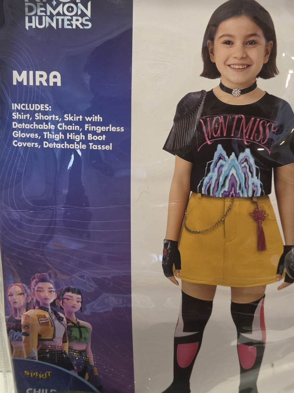 Girls K-Pop Demon Hunters Mira Costume Size L (12-14) Spirit Halloween Set - Picture 4 of 11